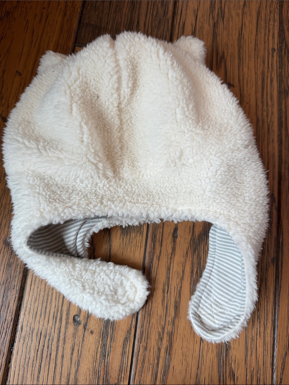 Carter's Cream Sherpa Earflap Baby Hat